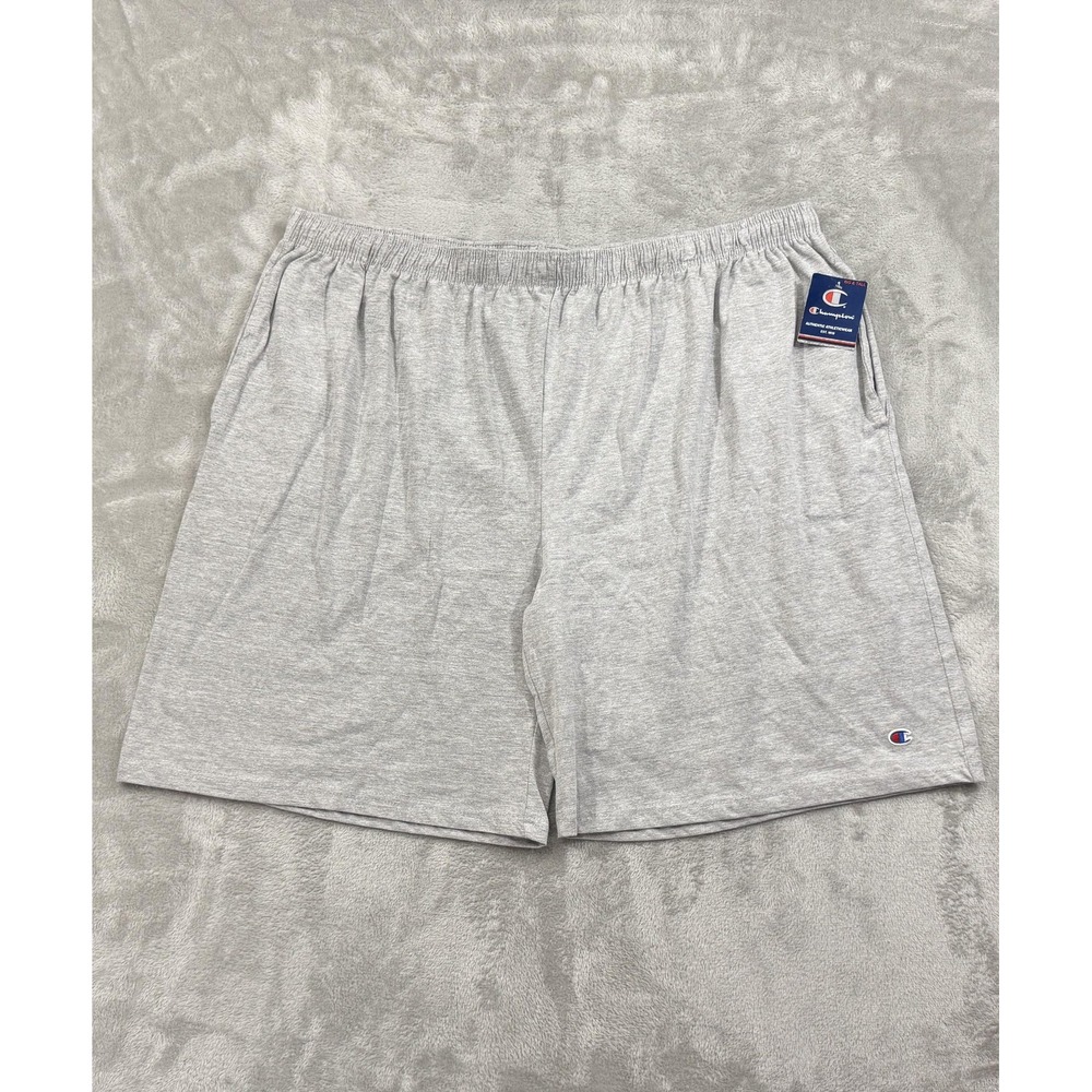Champion Shorts Mens 4XL Gray Big & Tall Jersey Athletic Lounge Drawstring